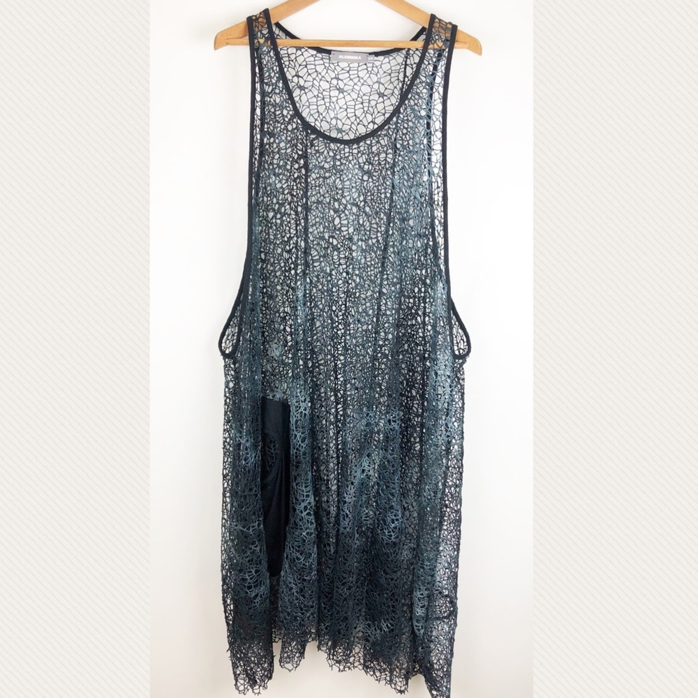 alembika lagenlook oversized net dress pocket O290